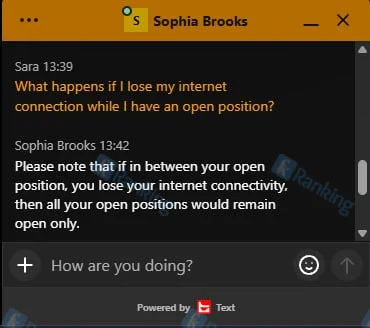 Screenshot of Coinexx Customer support (1)